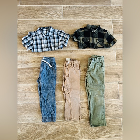 Kids Bundle 5 pieces size 3T (2 shirts & 3 pants) - Picture 1 of 7